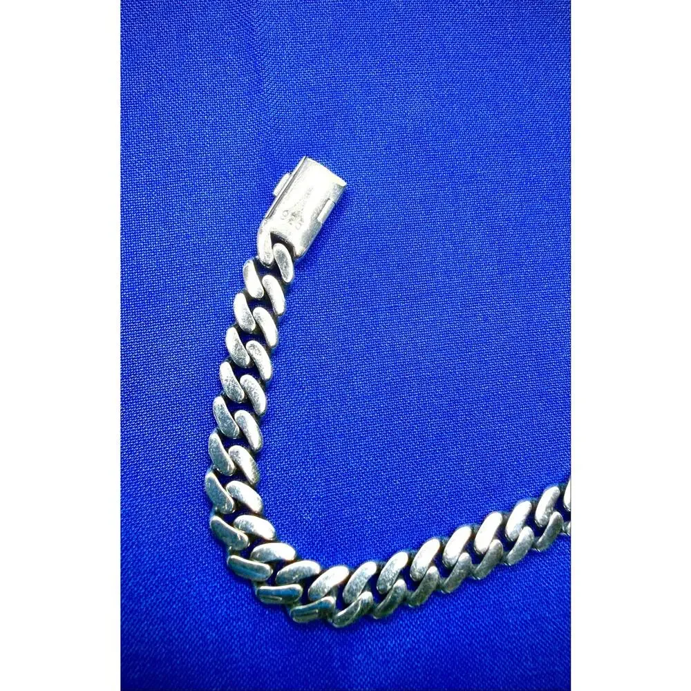 925 Italy Sterling Silver Miami Cuban Link Bracelet 8mm 9